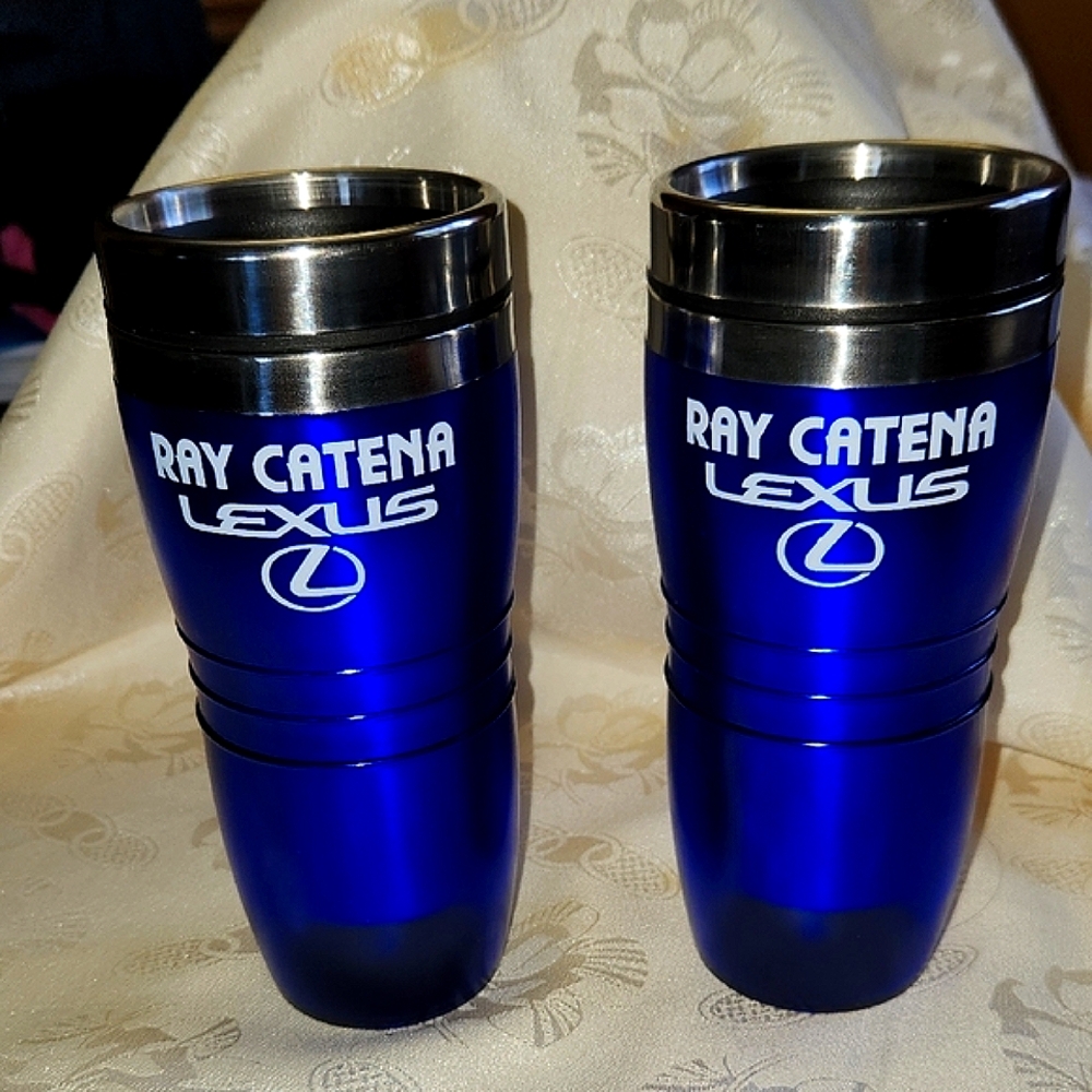 Ray Catena Lexus Blue Travel Mugs (Set Of 2)